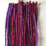 30se Dreadlock Extensions-Purple and Red Blends