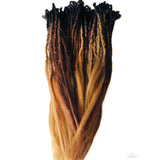 70 se Dreadlock Extensions-Black to a mix of browns