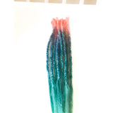 10 se Dreadlock Extensions-Mermaid Pink  Sparkle Tinsel