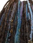 50 se Dreadlock Extensions-Caramel Mint  Charms Wraps