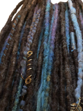 50 se Dreadlock Extensions-Caramel Mint  Charms Wraps