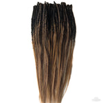 42se 2 Braids Dreadlock Extensions-Dark to Sunkissed Brown Tips