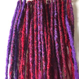 30se Dreadlock Extensions-Purple and Red Blends