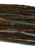 50 se Dreadlock Extensions-Caramel Mint  Charms Wraps