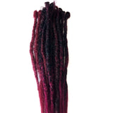 15se Dreadlock Extensions  - Black/Dark Red Ombre mix