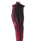 15se Dreadlock Extensions  - Black/Dark Red Ombre mix