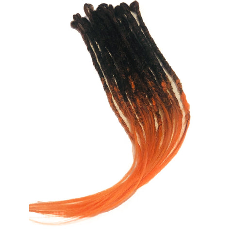 Dreadlock Extensions-Black -Orange Ombre