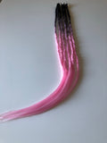 Dreadlock Extensions-Black-Baby Pink Ombré