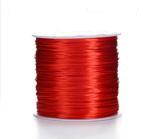 Elastic thread for braid install red single  roll