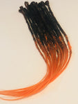 Dreadlock Extensions-Black -Orange Ombre