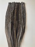 26 se Dreadlock Extensions- Browns and Grey Blend